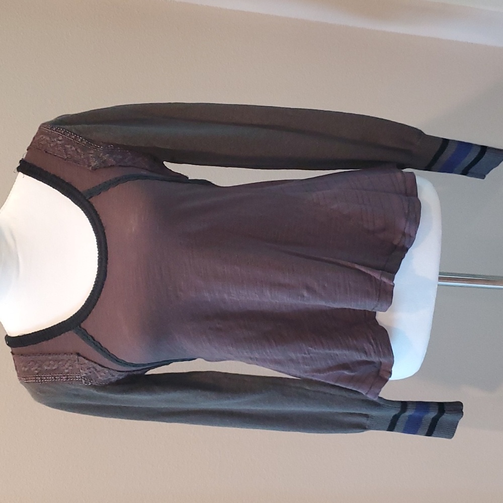 Free People Mixed Media Long Sleeve